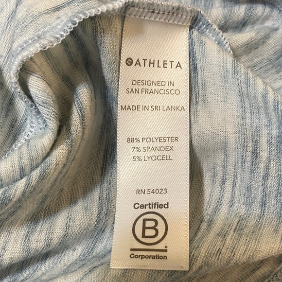 Athleta Tank Top Blue and White Striped Small - Picture 4 of 5